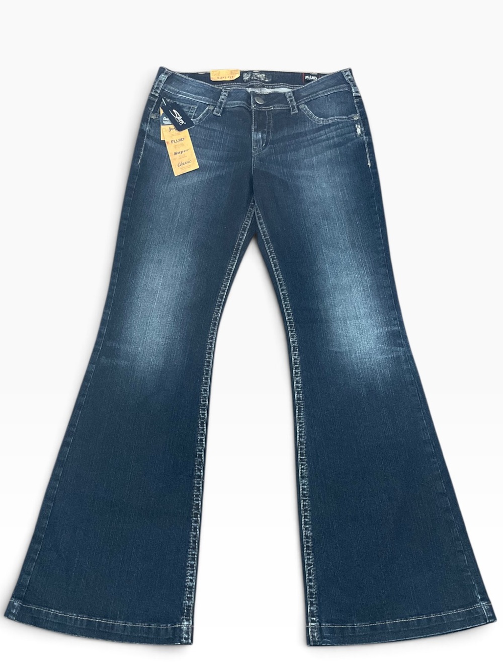 Silver Jeans Women's Suki Mid Flare Jeans Fluid Denim 33x34 NWT